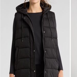 Zella Long Hooded Puffer Vest